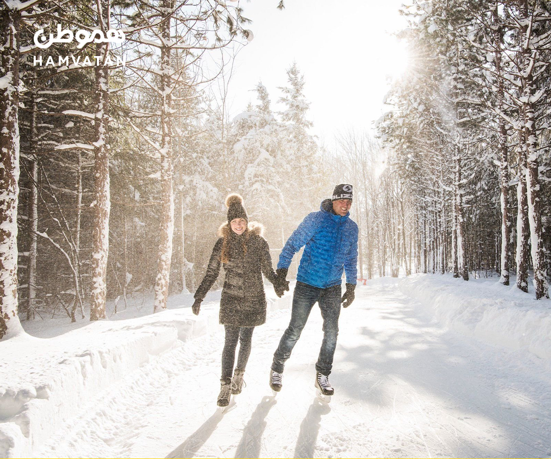 اسکیت‌ رو یخ در دل جنگل‌های برفی بلومانتن