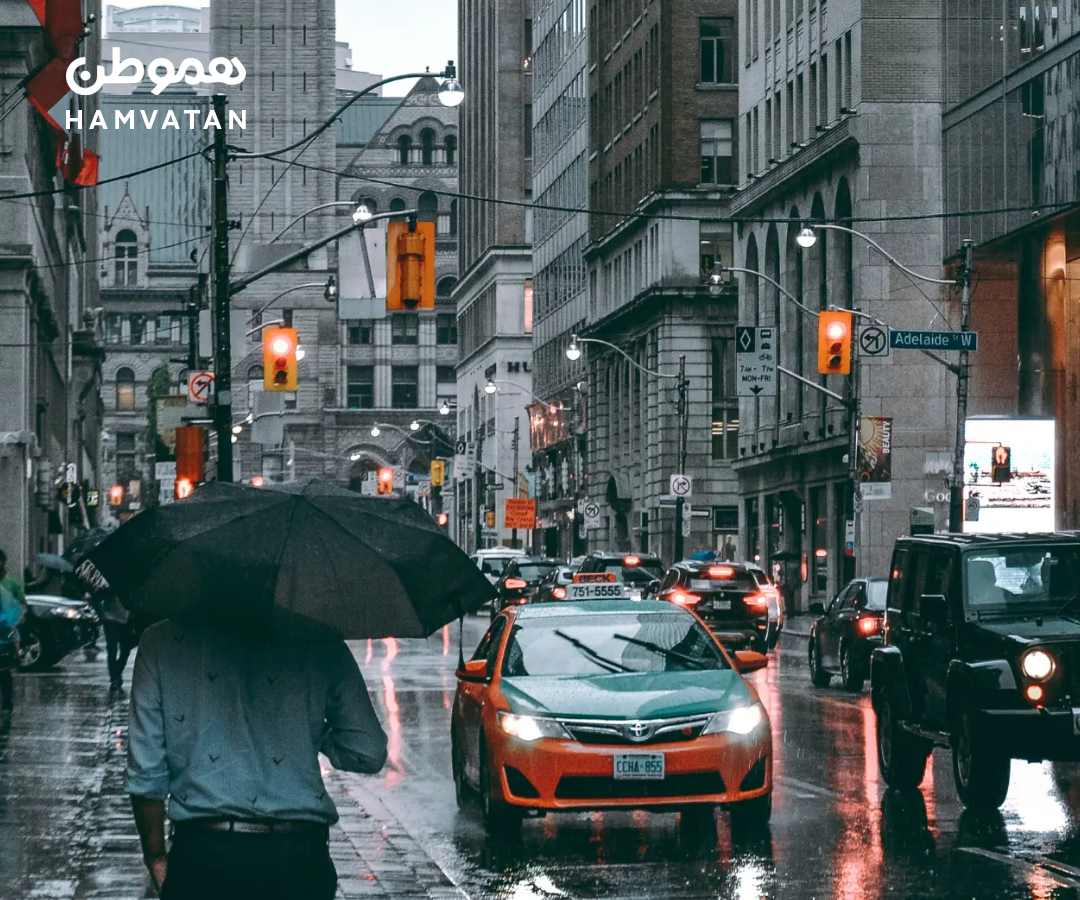 تغییرات شدید آب‌وهوایی در تورنتو: باران سنگین و اختلاف دمای ۲۰ درجه‌ای