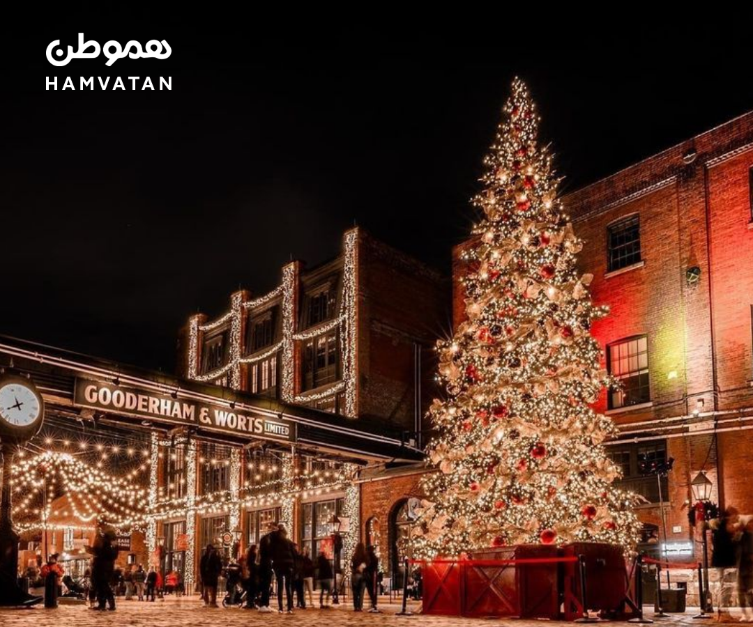 درخت کریسمس دیستیلری دیستریکت ۱۳ نوامبر روشن می‌شود