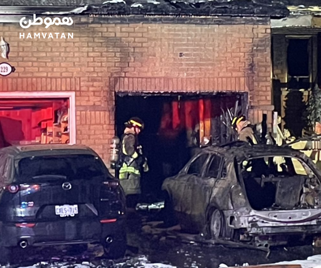 بامداد امروز یک تاون‌هاوس در شهر وان به‌طور کامل در آتش سوخت و تخریب شد