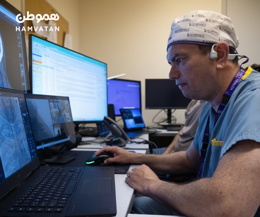 آنژیوگرافی مغز با ربات از راه دور: در بیمارستان سنت‌مایکل تورنتو