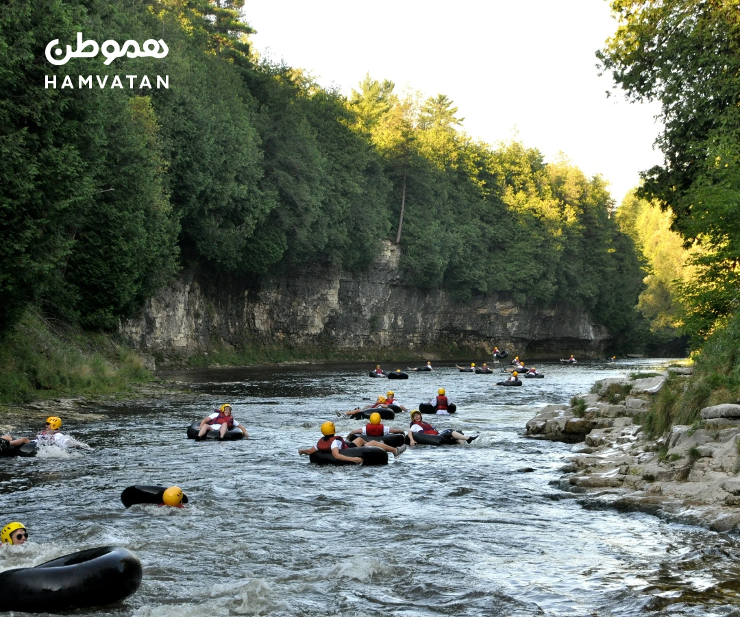 تیوب‌سواری در Elora Gorge: آب‌های خروشان و آدرنالین خالص